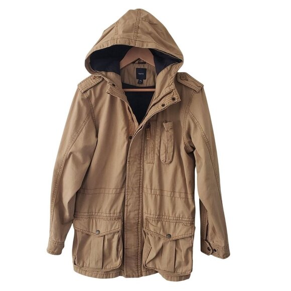 GAP Other - Men's SM Gap Hooded Camo Acorn Tan Military Field Utility Chore Jacket Gorpcore